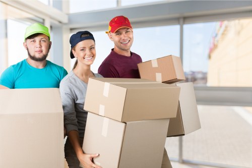 Flat removals planning in Bexleyheath with moving boxes and furniture