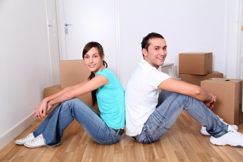 Careful furniture handling during a local removal