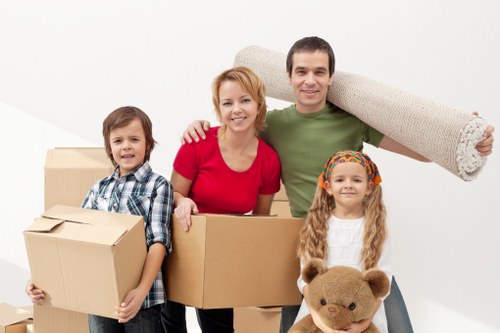 Packed student belongings ready for collection in Bexleyheath