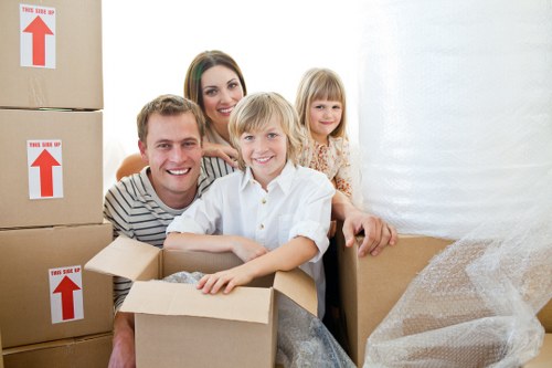 Removal van loading furniture from a local student house